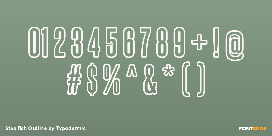 Steelfish Outline Font Poster #4