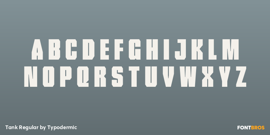 Tank Regular Font Poster #3
