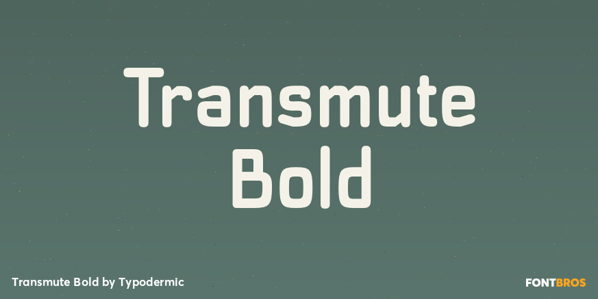 Transmute Bold Font Poster #1