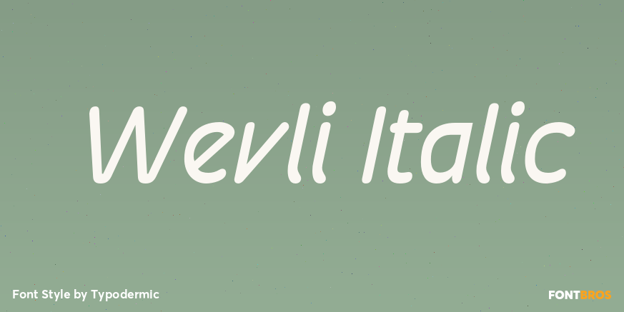 Wevli Italic Poster