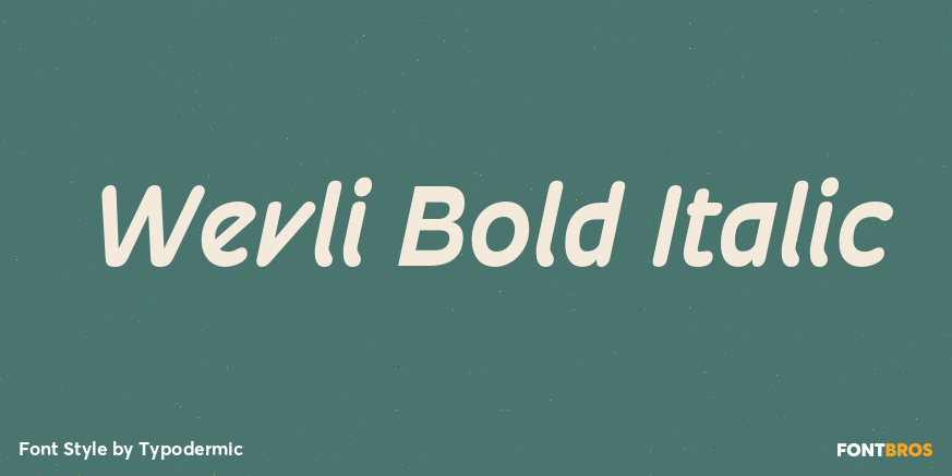 Wevli Bold Italic Poster