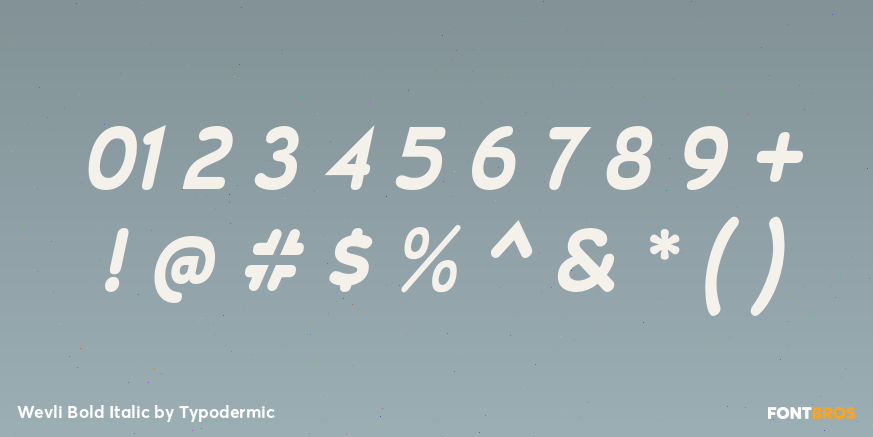 Wevli Bold Italic Font Poster #1