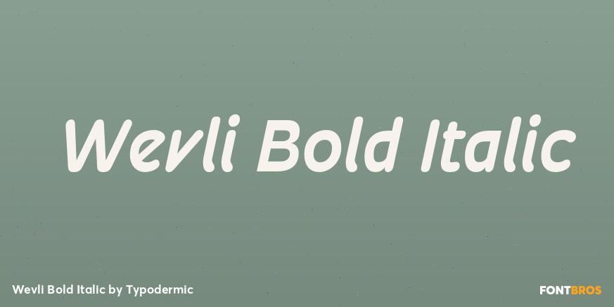 Wevli Bold Italic Poster