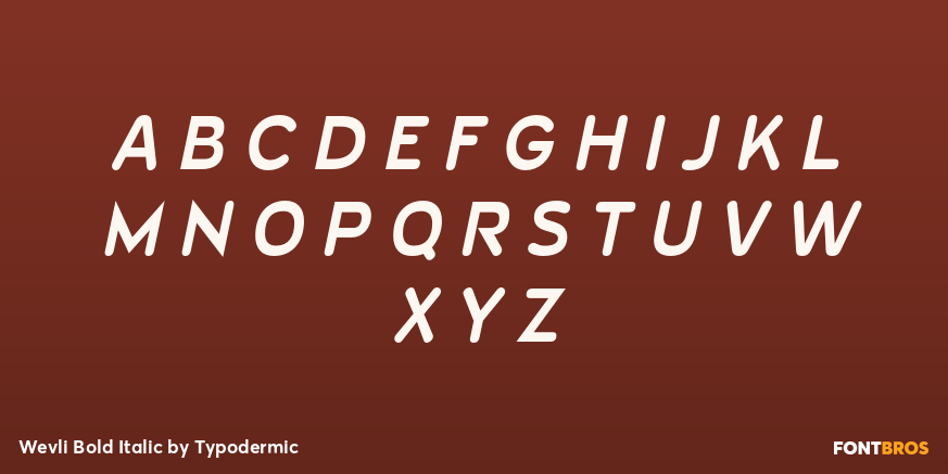 Wevli Bold Italic Font Poster #2