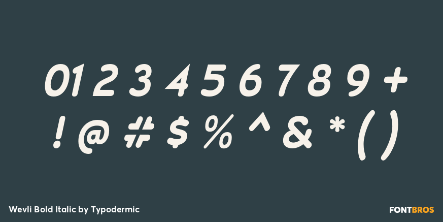Wevli Bold Italic Font Poster #4