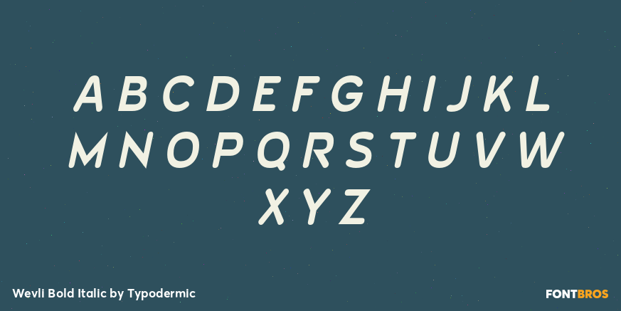 Wevli Bold Italic Font Poster #1