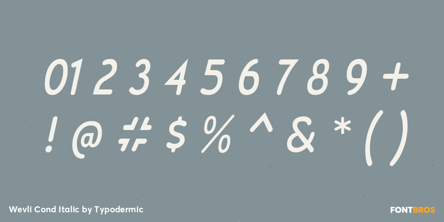 Wevli Cond Italic Font Poster #1