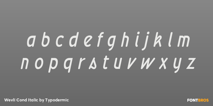 Wevli Cond Italic Font Poster #3