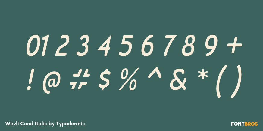 Wevli Cond Italic Font Poster #4