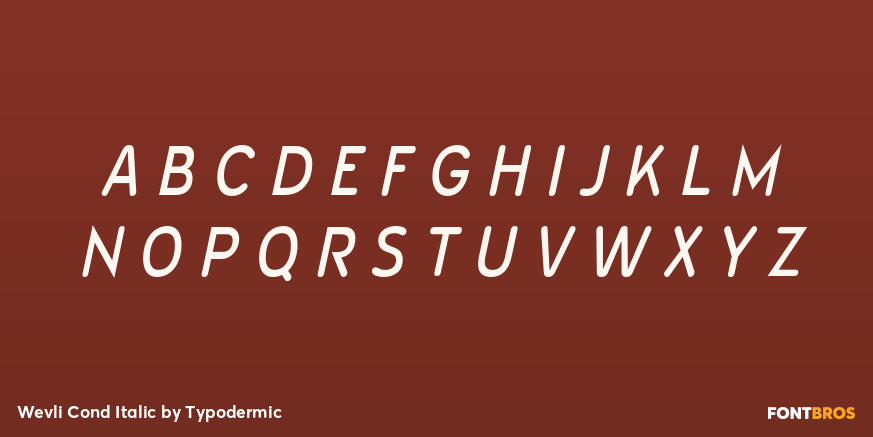 Wevli Cond Italic Font Poster #1