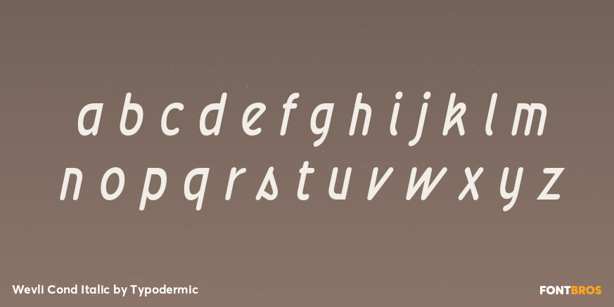 Wevli Cond Italic Font Poster #1