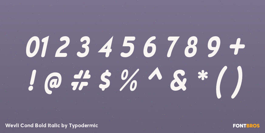 Wevli Cond Bold Italic Font Poster #4