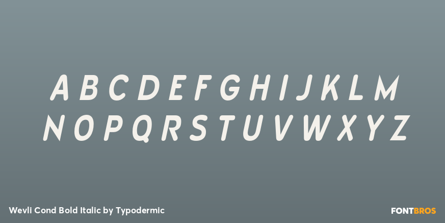 Wevli Cond Bold Italic Font Poster #2