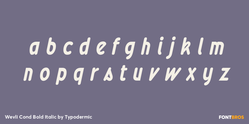Wevli Cond Bold Italic Font Poster #3