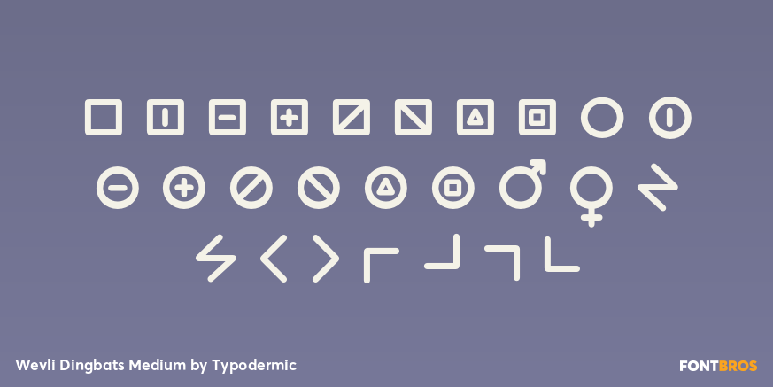 Wevli Dingbats Medium Font Poster #1