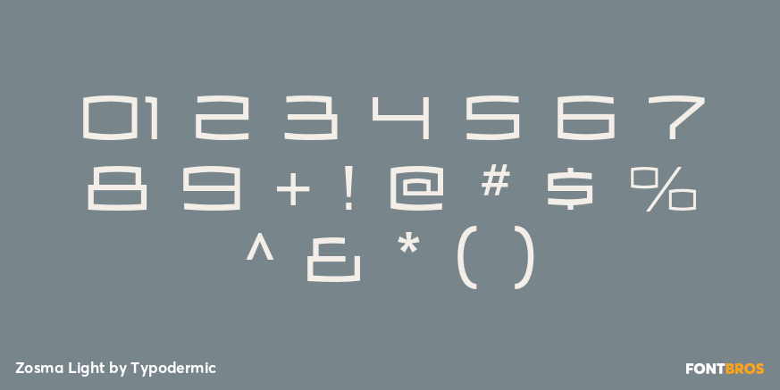 Zosma Light Font Poster #1
