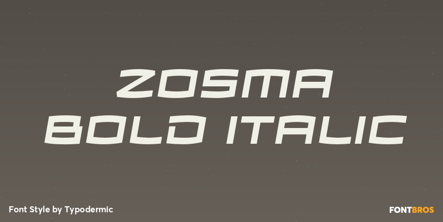 Zosma Bold Italic Font Poster #1