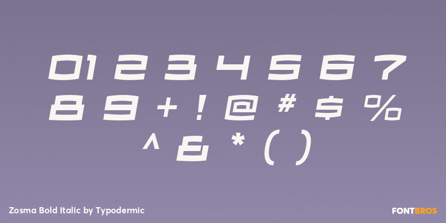 Zosma Bold Italic Font Poster #1
