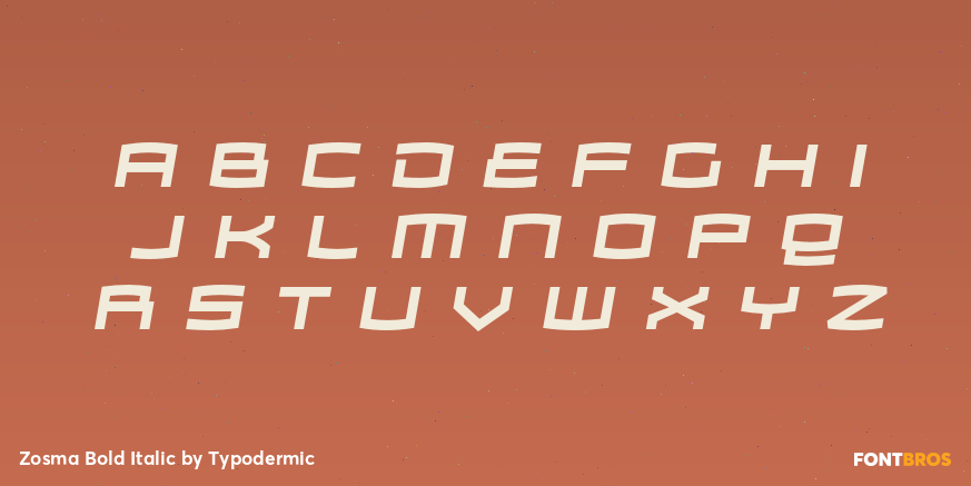 Zosma Bold Italic Font Poster #1