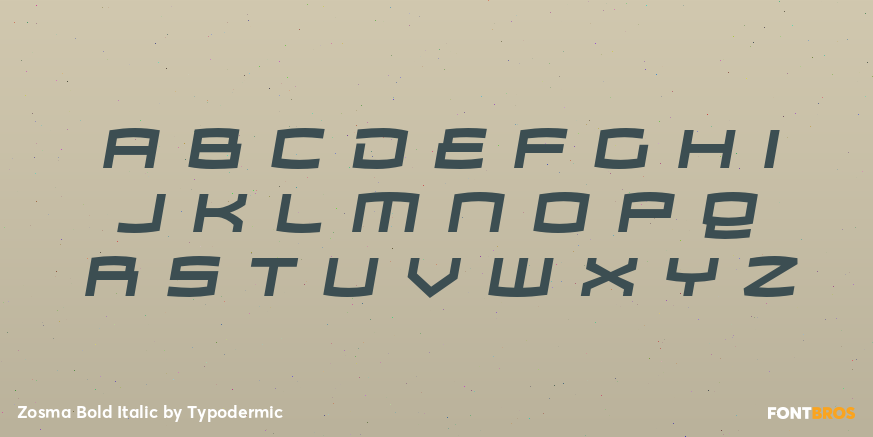 Zosma Bold Italic Font Poster #1