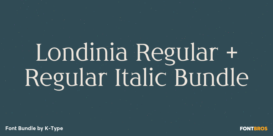 Londinia Regular + Regular Italic Bundle Font Poster #1