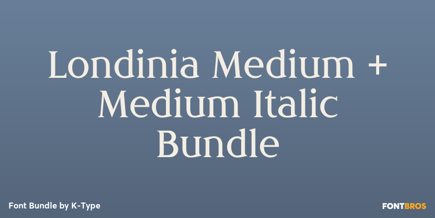 Londinia Medium + Medium Italic Bundle Font Poster #1