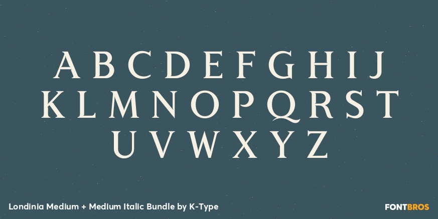 Londinia Medium + Medium Italic Bundle Font Poster #2