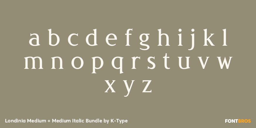 Londinia Medium + Medium Italic Bundle Font Poster #3