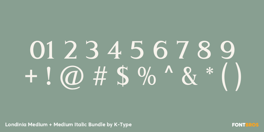 Londinia Medium + Medium Italic Bundle Font Poster #4