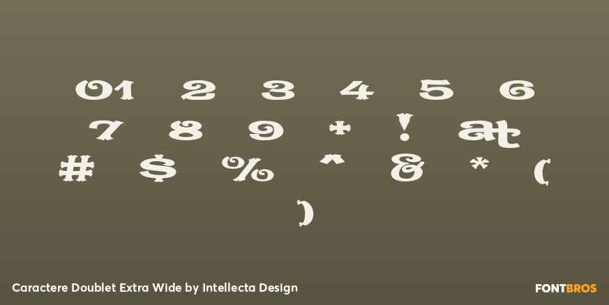 Caractere Doublet Extra Wide Font Poster #1