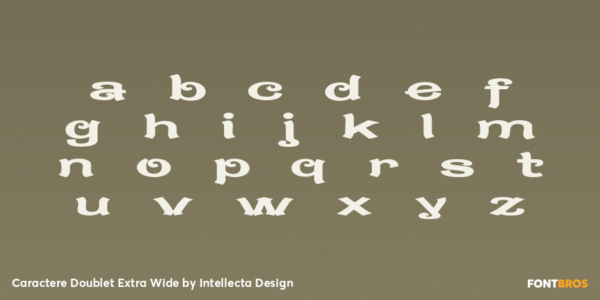 Caractere Doublet Extra Wide Font Poster #1