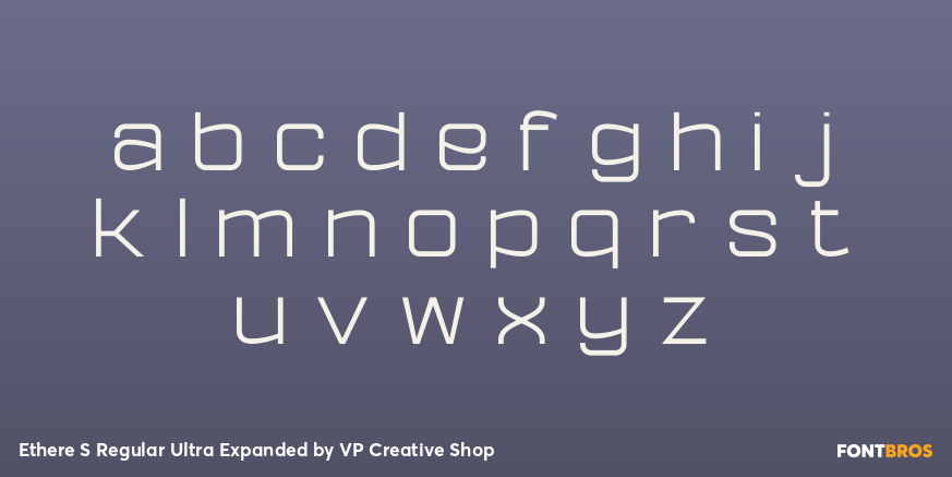 Ethere S Regular Ultra Expanded Font Poster #1