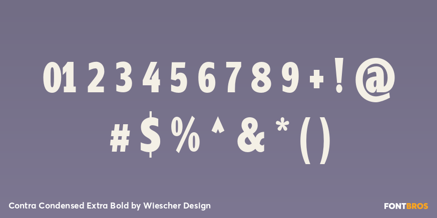 Contra Condensed Extra Bold Font Poster #1