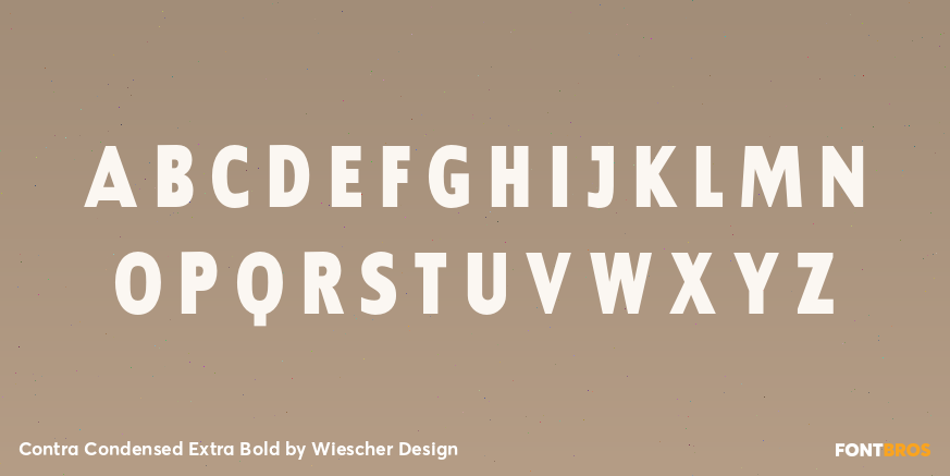 Contra Condensed Extra Bold Font Poster #1