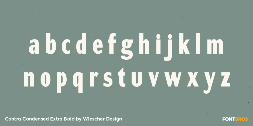 Contra Condensed Extra Bold Font Poster #1