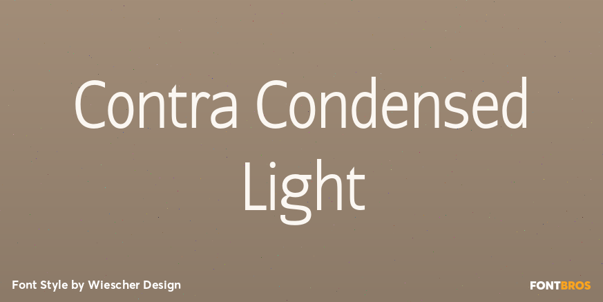 Contra Condensed Light Font Poster #1