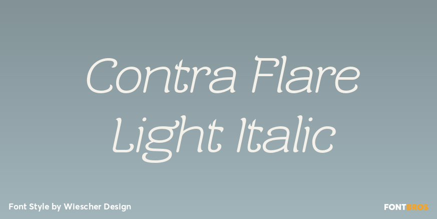 Contra Flare Light Italic Font Poster #1