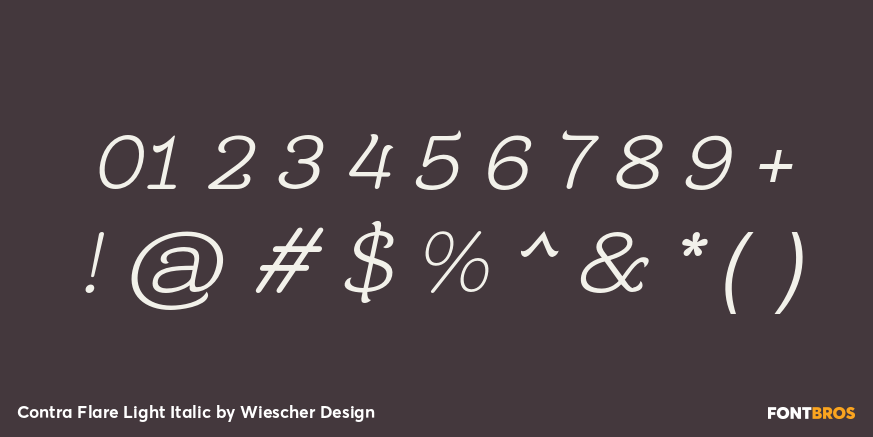 Contra Flare Light Italic Font Poster #1