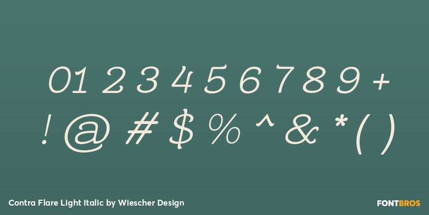 Contra Flare Light Italic Font Poster #4
