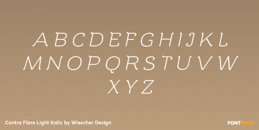 Contra Flare Light Italic Font Poster #1