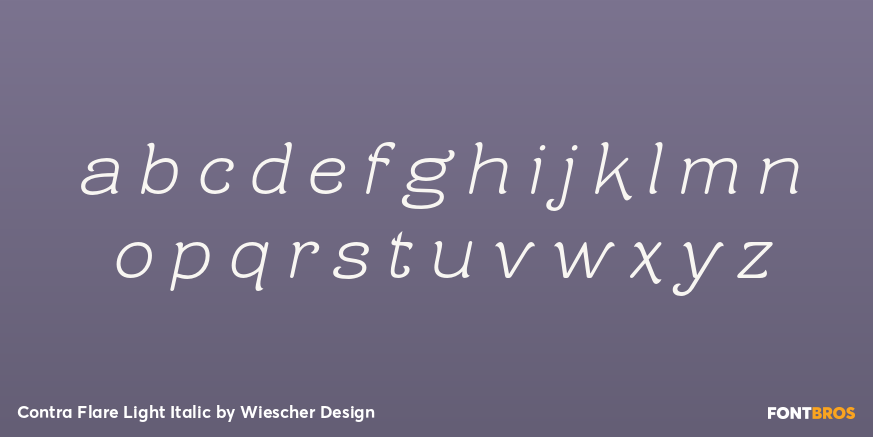 Contra Flare Light Italic Font Poster #1