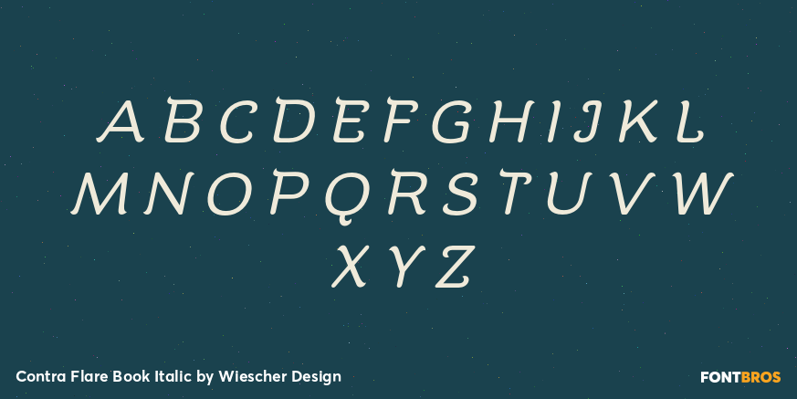 Contra Flare Book Italic Font Poster #2
