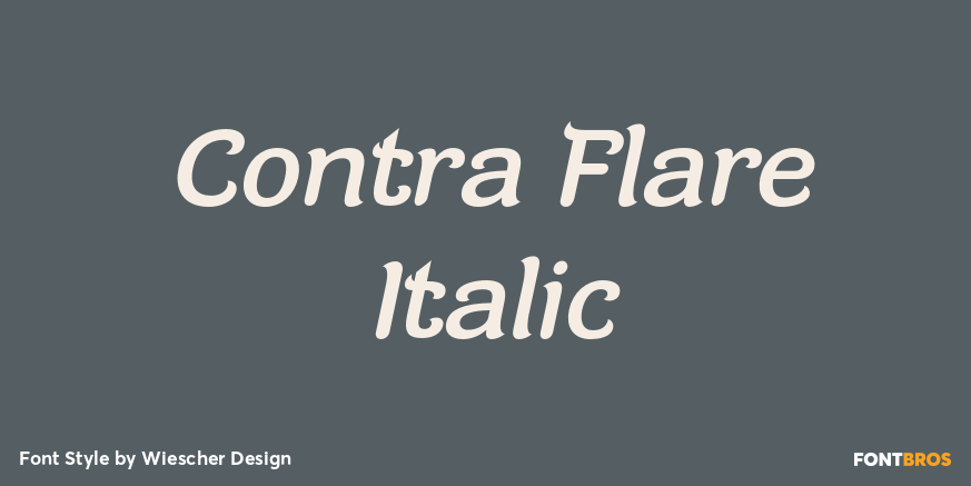Contra Flare Italic Poster