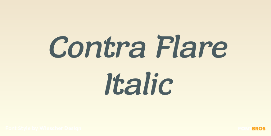 Contra Flare Italic Poster
