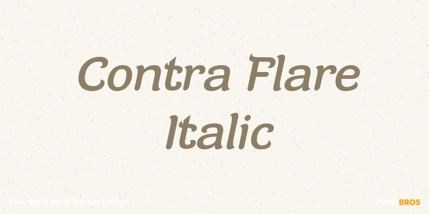 Contra Flare Italic Poster