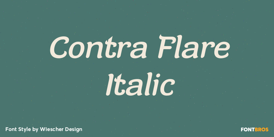 Contra Flare Italic Poster