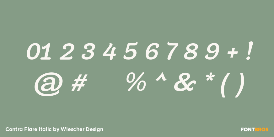 Contra Flare Italic Font Poster #1