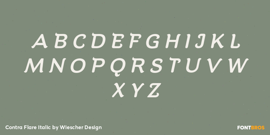 Contra Flare Italic Font Poster #1