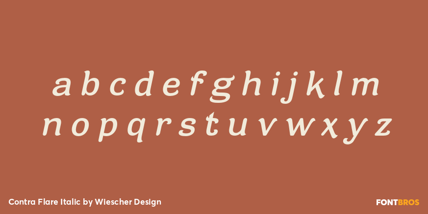Contra Flare Italic Font Poster #1