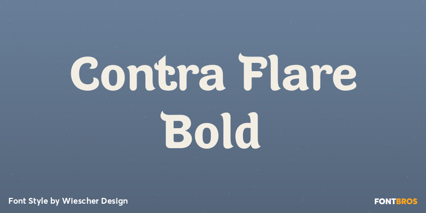 Contra Flare Bold Font Poster #1